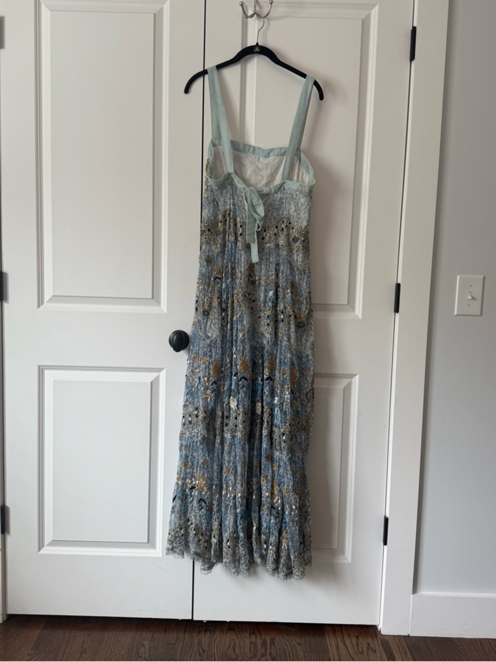 Free People Light Blue Floral Lace Maxi Dress - Picture 6 of 11